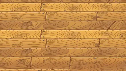 4K Ultra HD PC desktop wallpaper: warm illustrated wooden plank texture with visible grain, knots and nail details arranged in horizontal planks.