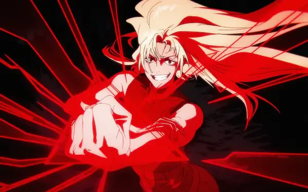 Yuki Tsukumo from Jujutsu Kaisen (3rd Season) unleashed in a red-energy attack pose — 4K Ultra HD anime PC desktop wallpaper/background