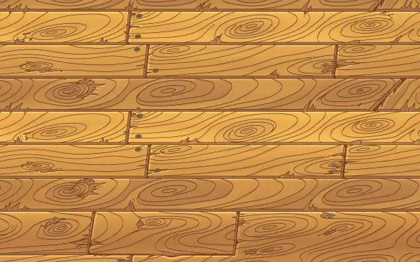 4K Ultra HD PC desktop wallpaper: warm illustrated wooden plank texture with visible grain, knots and nail details arranged in horizontal planks.