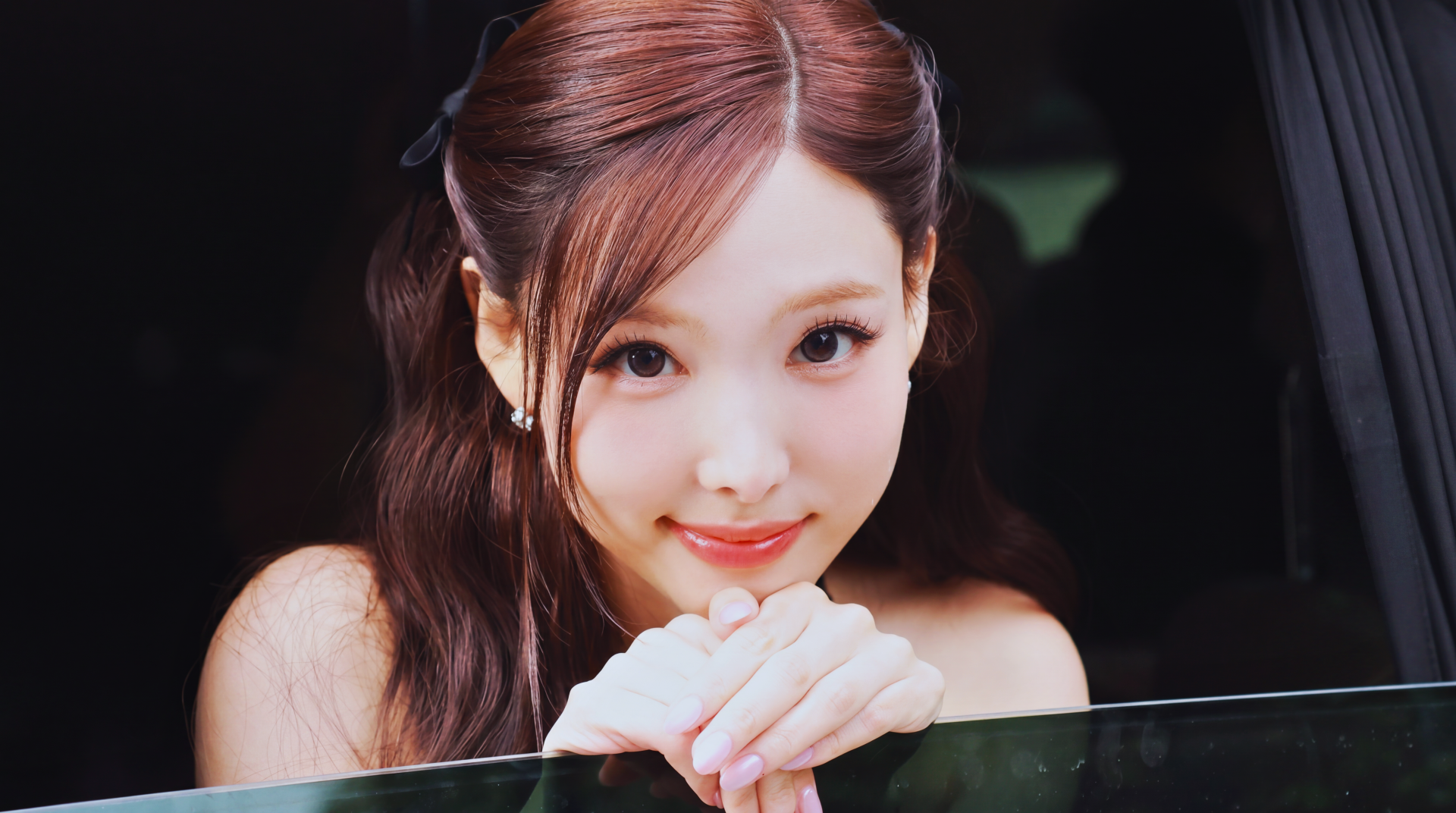 Twice - Nayeon cute k-pop idol smiling for the camera 5k wallpaper by LordRango