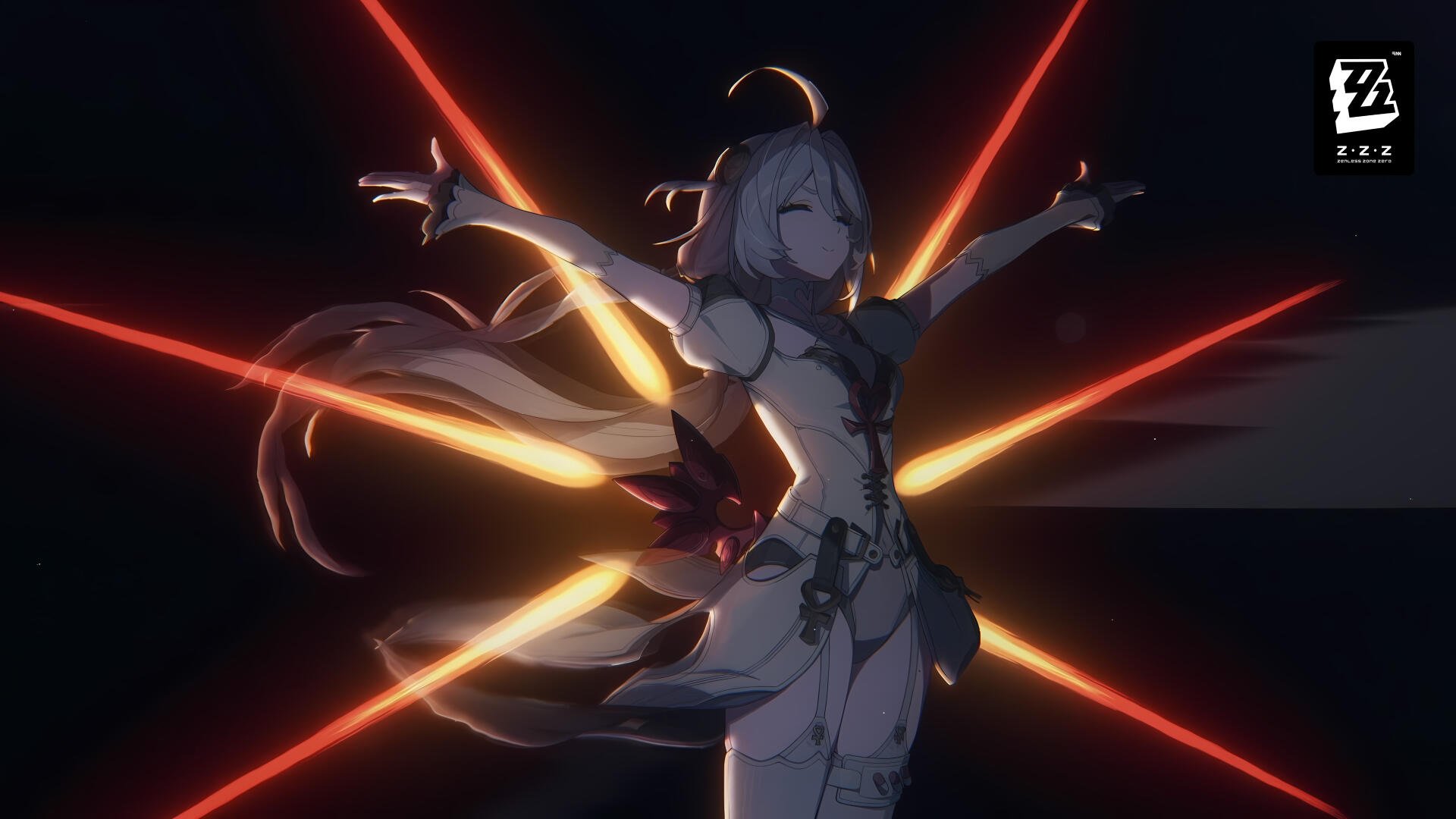 Phoenix from Zenless Zone Zero unleashes a fiery battle attack in this 4K Ultra HD anime desktop wallpaper.