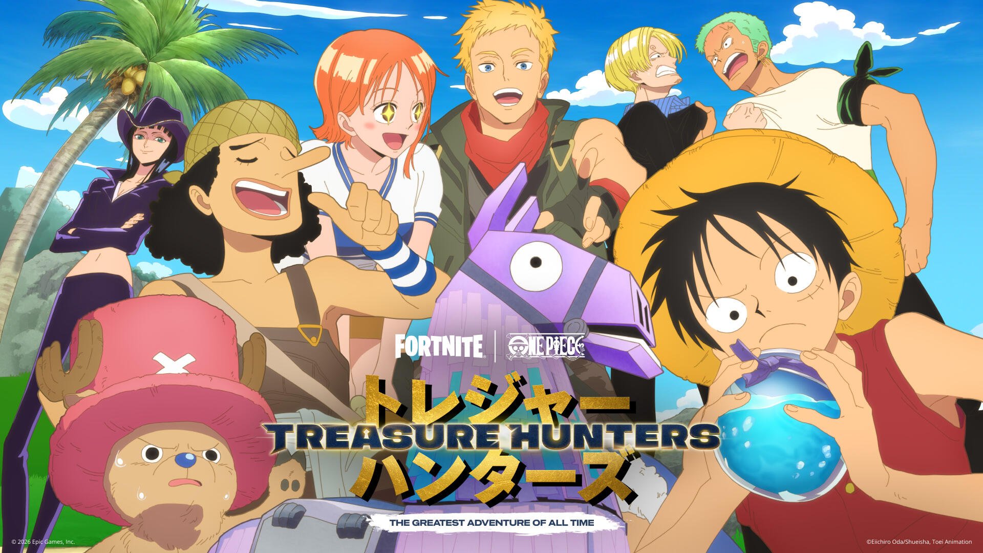 Fortnite x One Piece: Treasure Hunters HD Anime Wallpaper | 1920x1080 ...