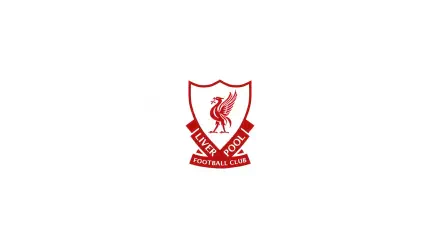 Liverpool F.C. red crest logo centered on a white background — 2K Quad HD PC desktop wallpaper/background.