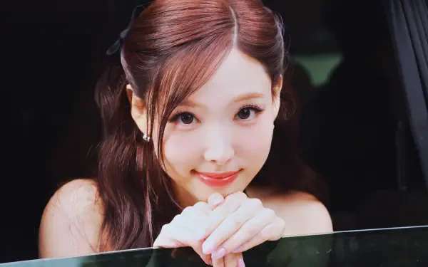  Twice - Nayeon cute k-pop idol smiling for the camera 5k wallpaper