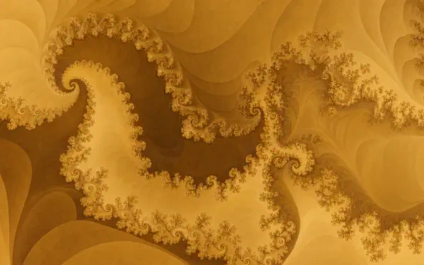 Ocre fractal patterns in warm golden tones, 4K Ultra HD PC desktop wallpaper and background.