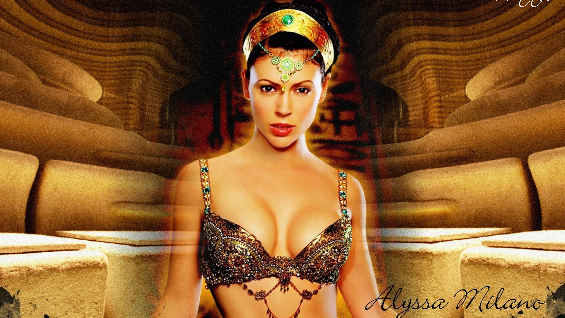 Celebrity Alyssa Milano HD Wallpaper | Background Image