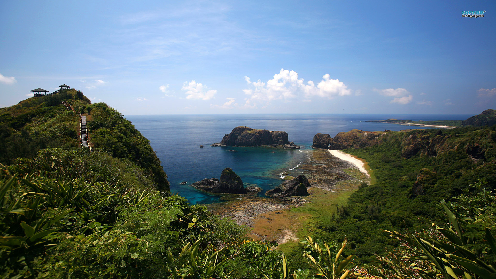 Green Island, Taiwan: A stunning nature view of an island surrounded by crystal clear waters.