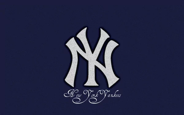 HD PC desktop wallpaper featuring the New York Yankees logo on a dark blue background with elegant New York Yankees text beneath.