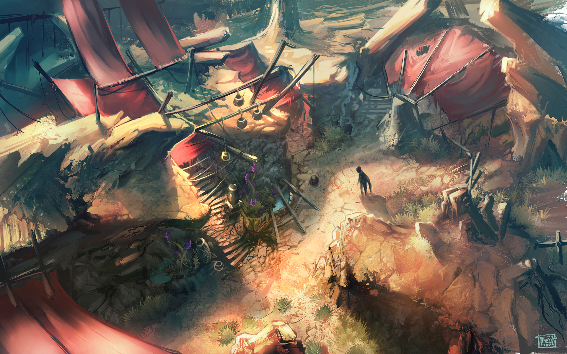 Diablo III desktop wallpaper featuring a captivating video game scene.