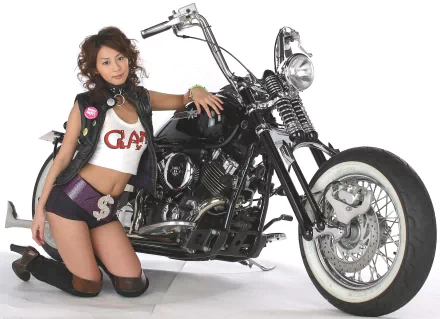 woman Girls & Motorcycles HD Desktop Wallpaper | Background Image