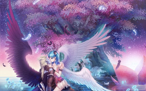 Video Game Aion: Tower of Eternity Fantasy Angel Romantic Couple Love Wings HD Wallpaper | Background Image