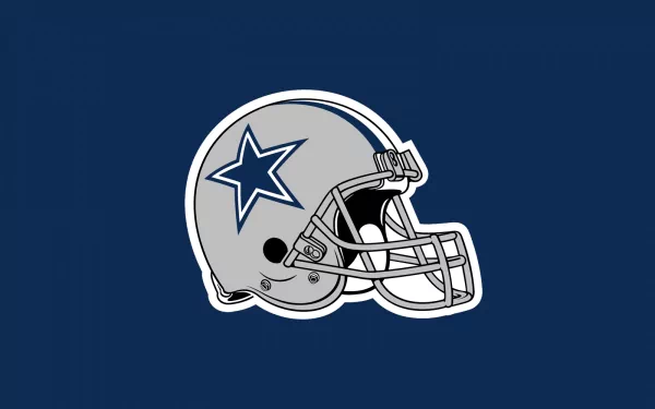 A dynamic HD wallpaper featuring the iconic Dallas Cowboys helmet against a deep blue background, celebrating the spirit of sports and football enthusiasm.