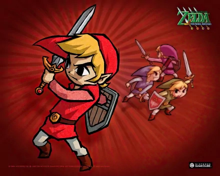 Link video game The Legend of Zelda: Four Swords Adventures HD Desktop Wallpaper | Background Image