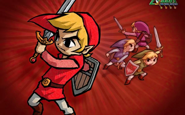 Link video game The Legend of Zelda: Four Swords Adventures HD Desktop Wallpaper | Background Image