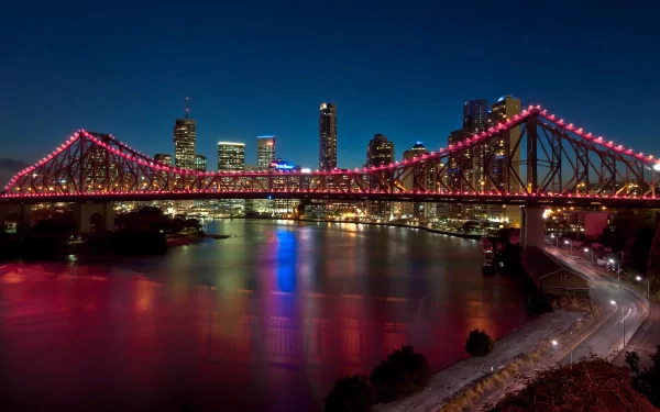 Australia Brisbane man made Story Bridge HD Desktop Wallpaper | Background Image