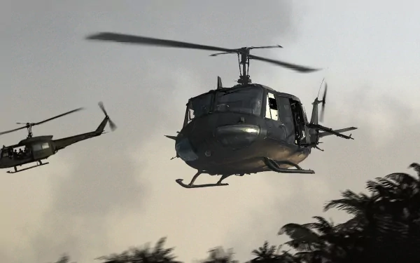 military Bell UH-1 Iroquois HD Desktop Wallpaper | Background Image