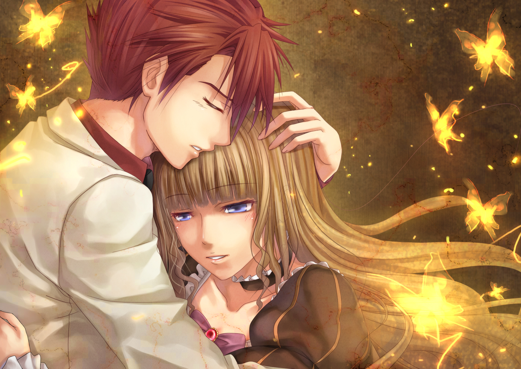 Hold Me - a captivating anime desktop wallpaper from Umineko: When They Cry.