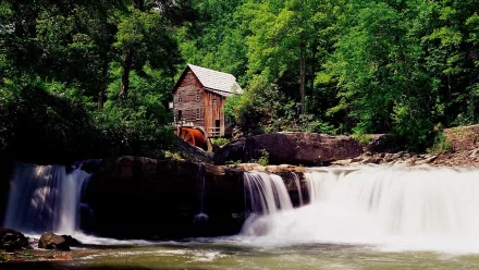 man made watermill HD Desktop Wallpaper | Background Image
