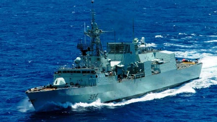  Canadian navy frigate HMCS Regina (FFH 334) by Rebecca J. Moat