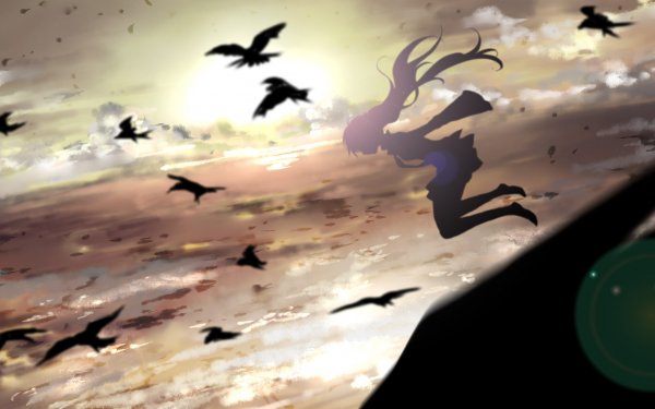 Anime Vocaloid Crow Sky Hatsune Miku HD Wallpaper | Background Image