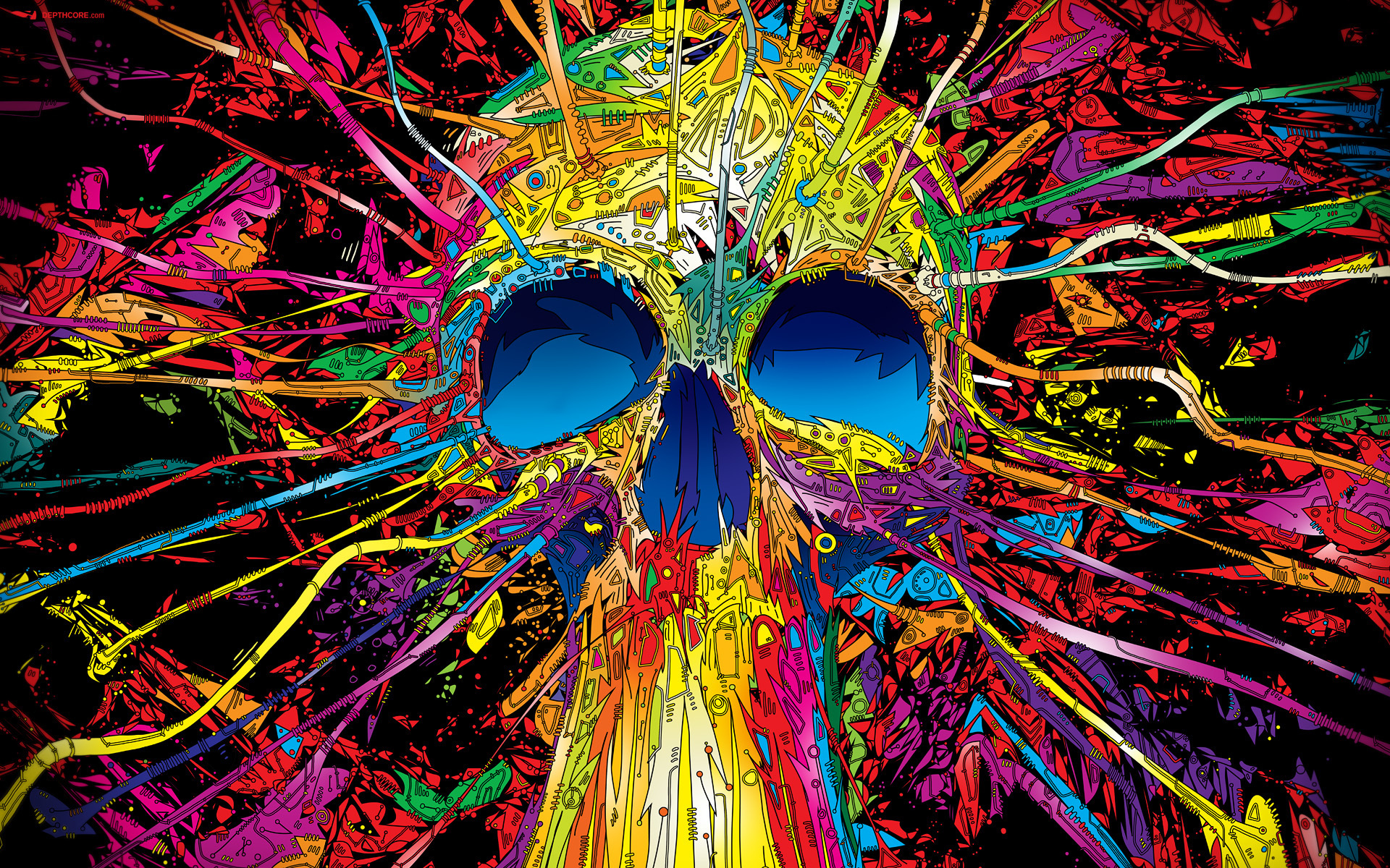 Colorful Skull by Matei Apostolescu