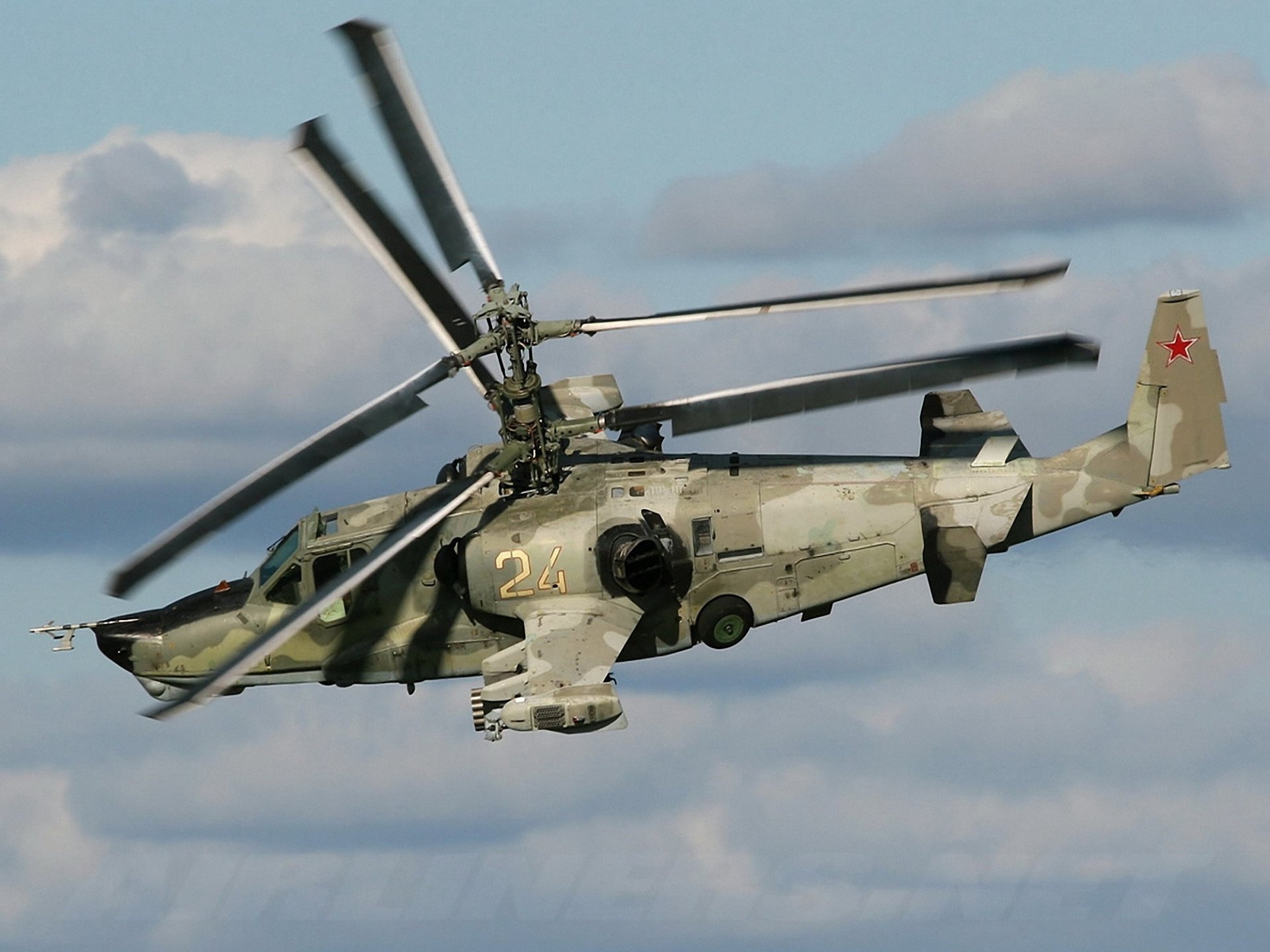 Stunning HD Wallpaper Of The Kamov Ka-50 Military Helicopter