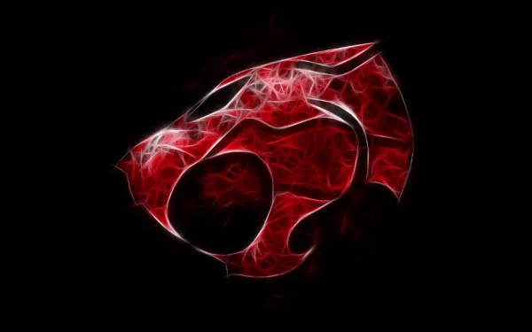 HD PC desktop wallpaper featuring the glowing red emblem of the Thundercats from the 1985 TV show against a dark background.