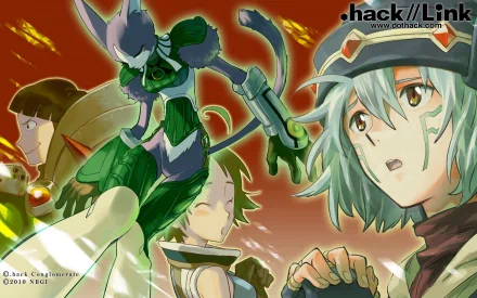 piros Anime .hack//Link HD Desktop Wallpaper | Background Image