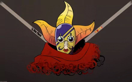 HD PC desktop wallpaper featuring Usopp from the anime One Piece, showcasing his distinctive masked face and vibrant, colorful design.