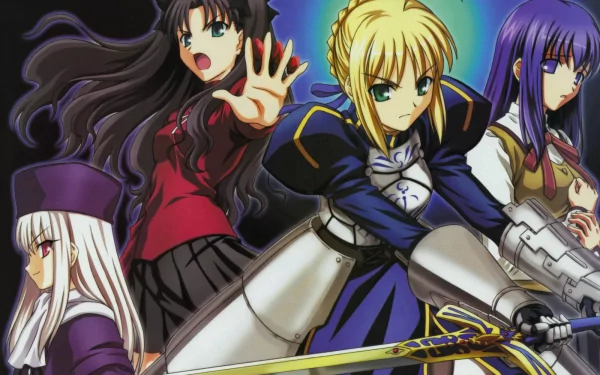 Illyasviel Von Einzbern Sakura Matou Saber (Fate Series) Rin Tohsaka Anime Fate/Stay Night HD Desktop Wallpaper | Background Image