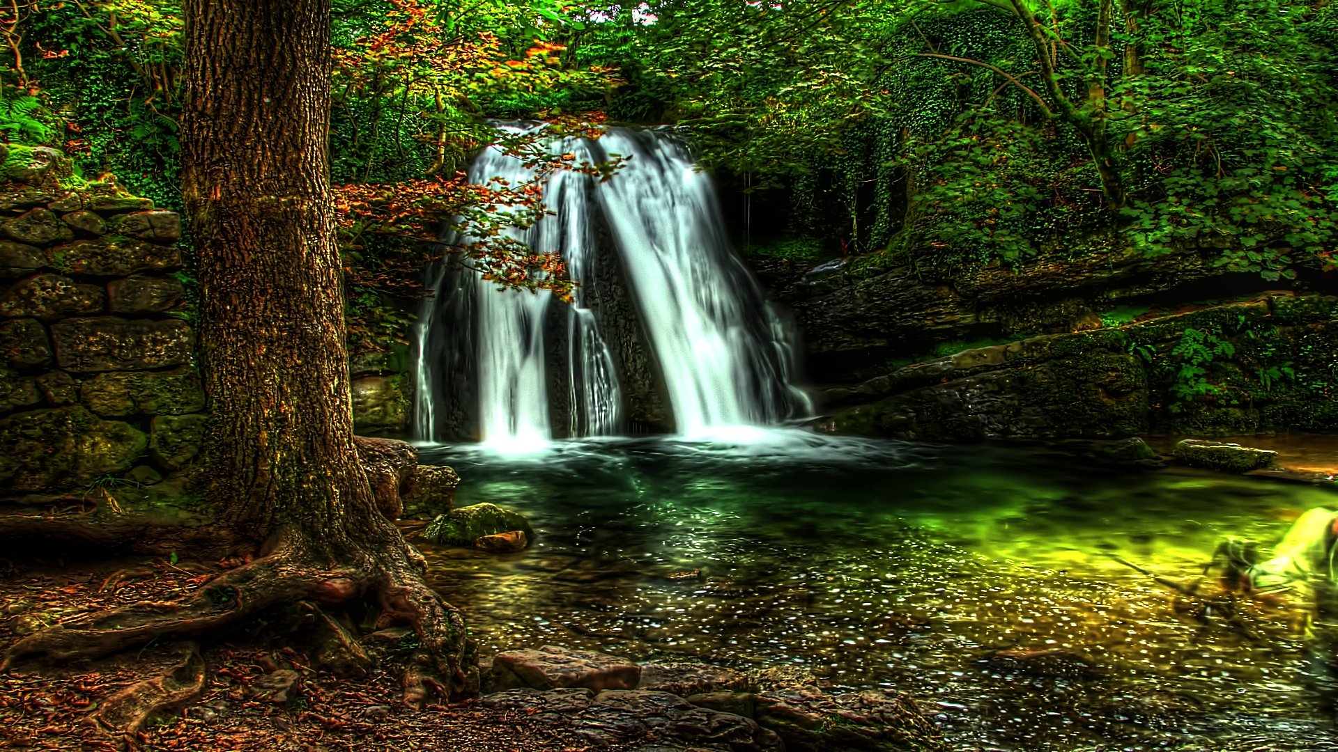 Download Waterfall Photography HDR  HD Wallpaper