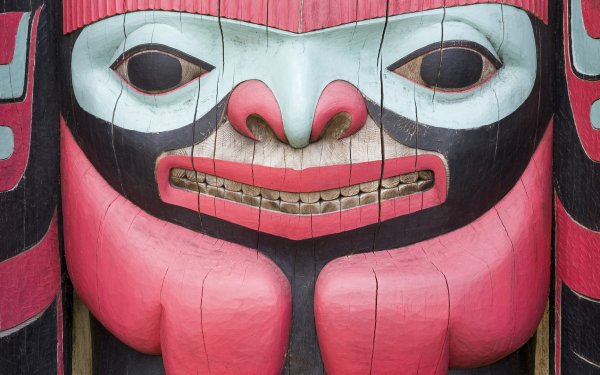 Man Made Carving Totem Pole Alaska Ketchikan Native American HD Wallpaper | Background Image