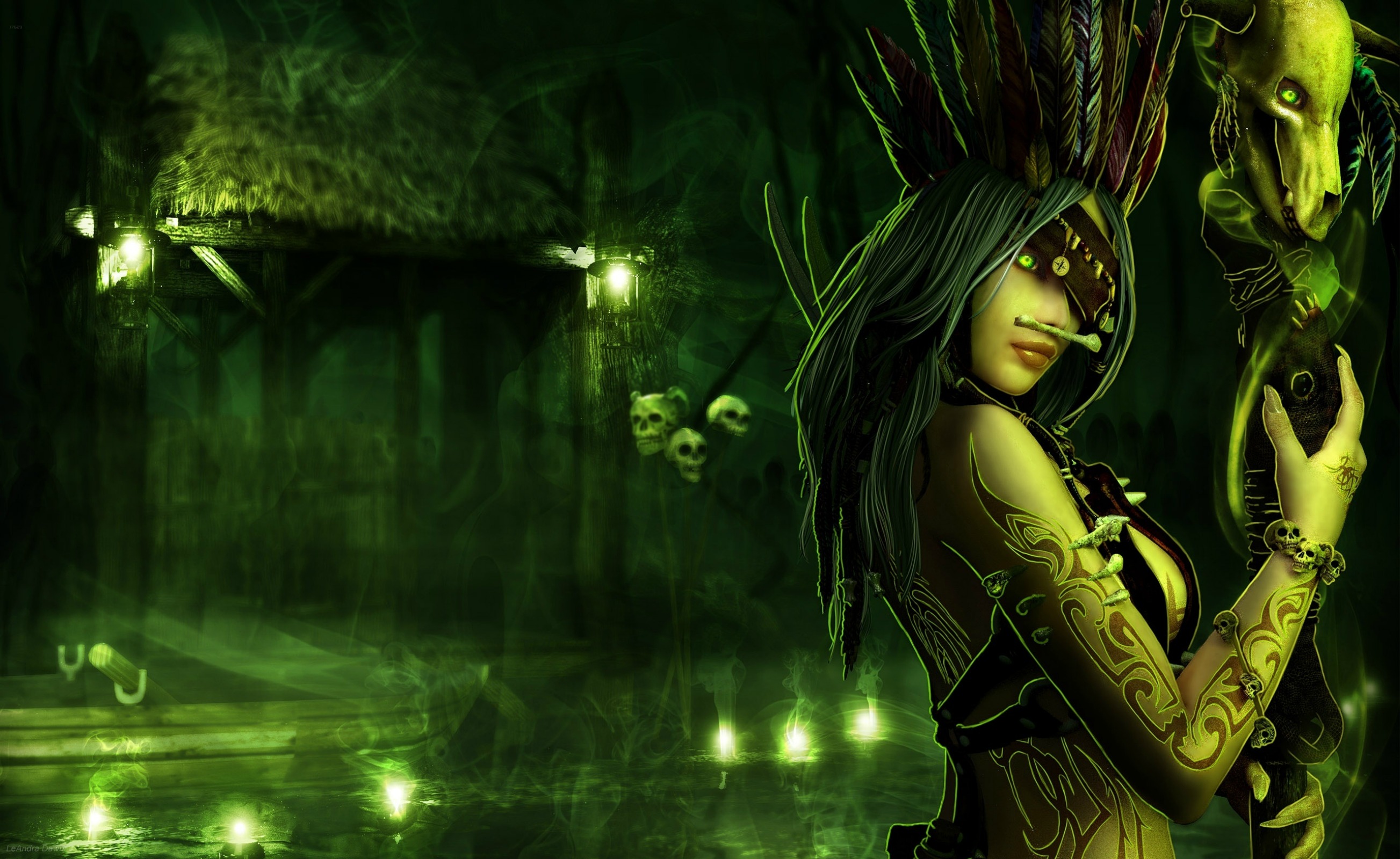 Fantasy Witch HD Wallpaper by Leandra Bruno
