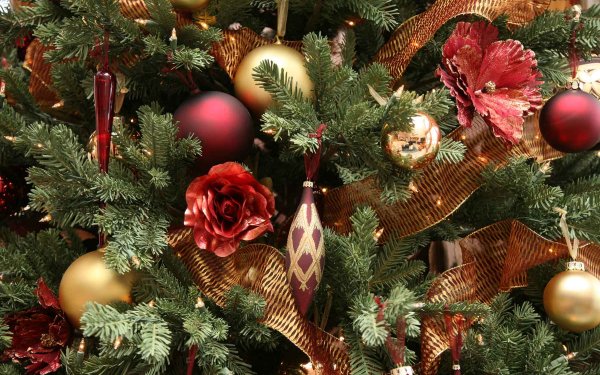 Holiday Christmas Christmas Tree Christmas Ornaments HD Wallpaper | Background Image