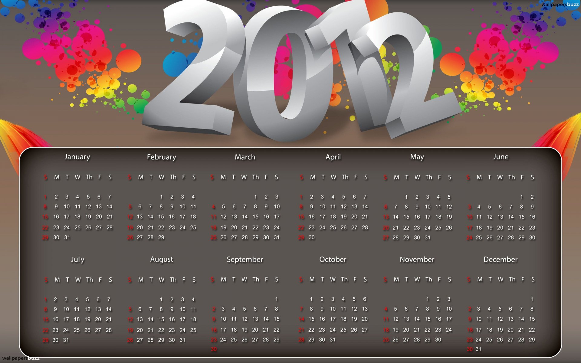 Download Holiday New Year 2012 HD Wallpaper