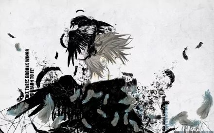 Anime Black Bird HD Desktop Wallpaper | Background Image