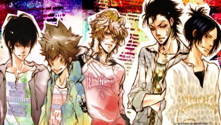 Xanxus (Katekyō Hitman Reborn!) Kyoya Hibari Dino (Katekyō Hitman Reborn!) Mukuro Rokudo Tsunayoshi Sawada Anime Katekyō Hitman Reborn! HD Desktop Wallpaper | Background Image