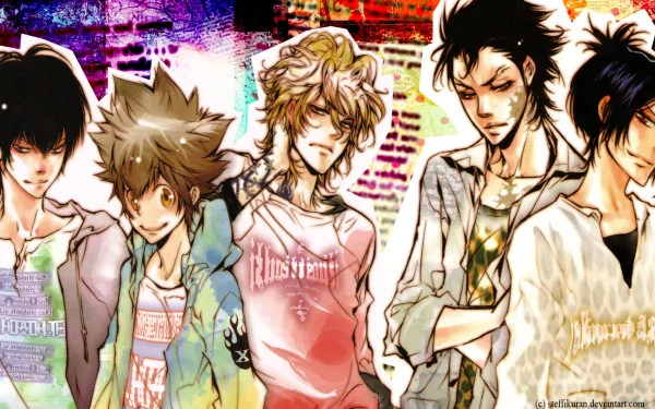 Xanxus (Katekyō Hitman Reborn!) Kyoya Hibari Dino (Katekyō Hitman Reborn!) Mukuro Rokudo Tsunayoshi Sawada Anime Katekyō Hitman Reborn! HD Desktop Wallpaper | Background Image