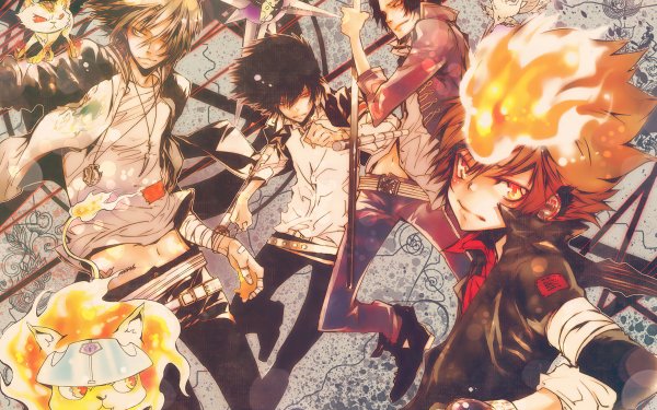 Anime Katekyō Hitman Reborn! Hayato Gokudera Mukuro Rokudo Tsunayoshi Sawada Kyoya Hibari HD Wallpaper | Background Image