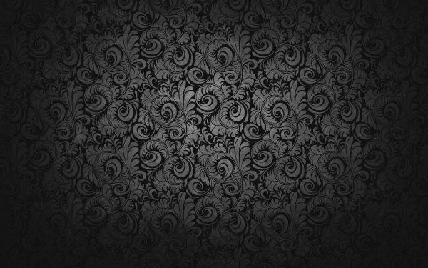 An elegant abstract pattern in dark tones, featuring intricate swirling designs, creates a sophisticated backdrop for a HD PC desktop wallpaper.