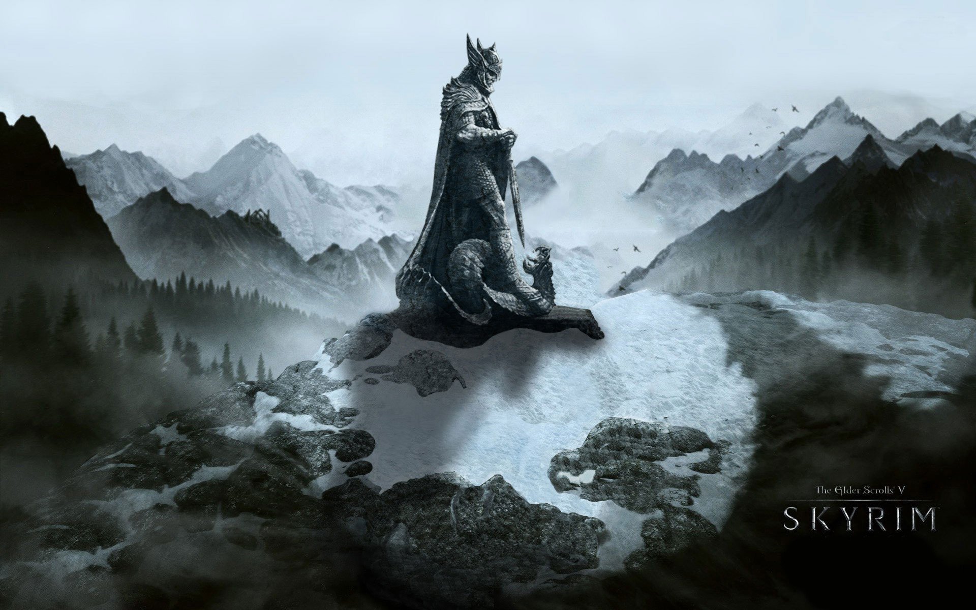 Skyrim HD Wallpaper – Epic Elder Scrolls V Scene in Stunning Detail