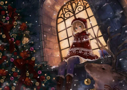 Anime Christmas anime christmas HD Desktop Wallpaper | Background Image