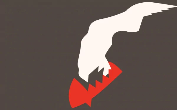 Minimalist HD PC desktop wallpaper featuring Darkrai from the Pokémon anime, showcasing its distinctive white plume and red claws against a dark background.