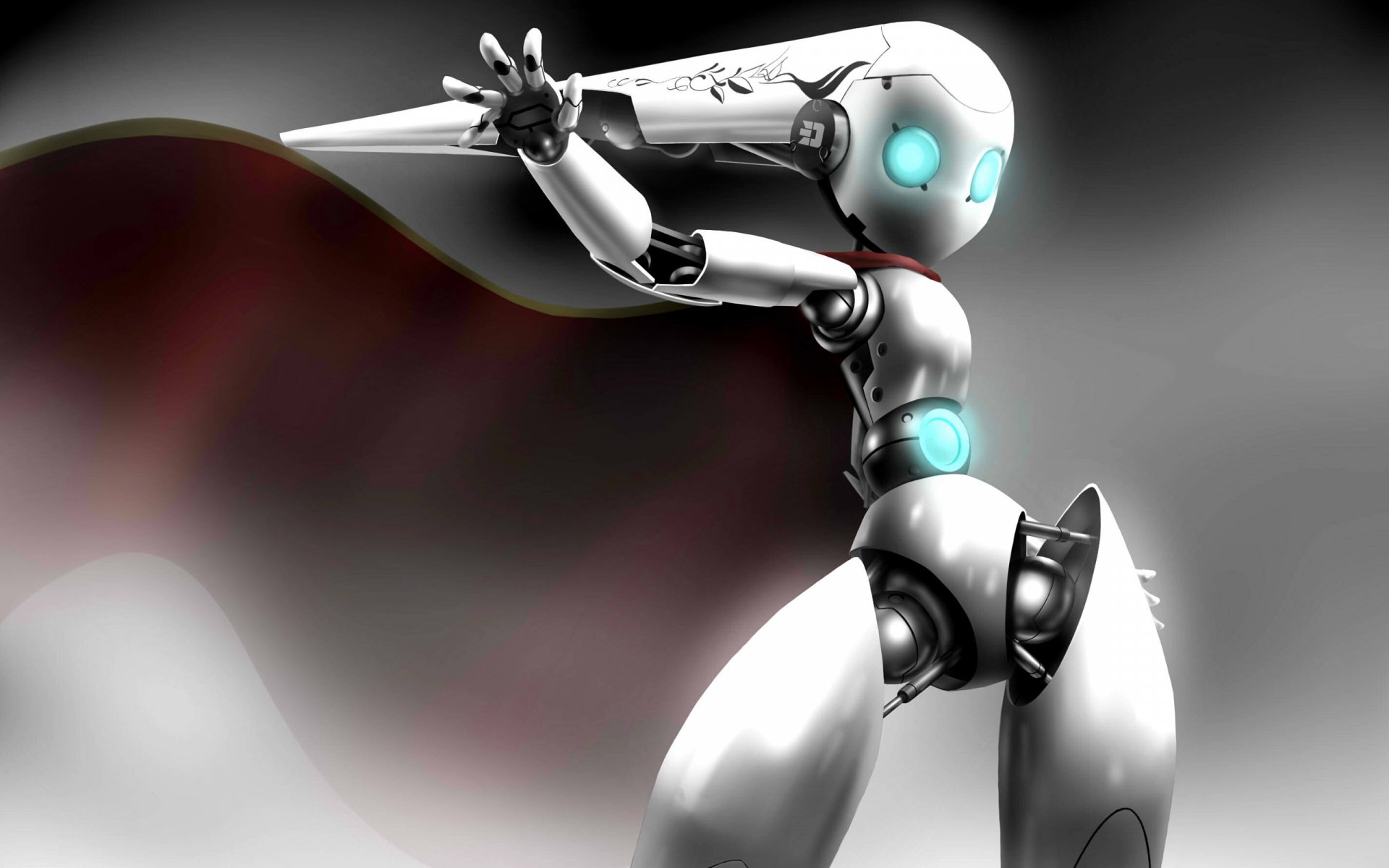 2K Quad HD Sci‑Fi Robot — Luminous Sentinel Wallpaper | 2560x1600 ...