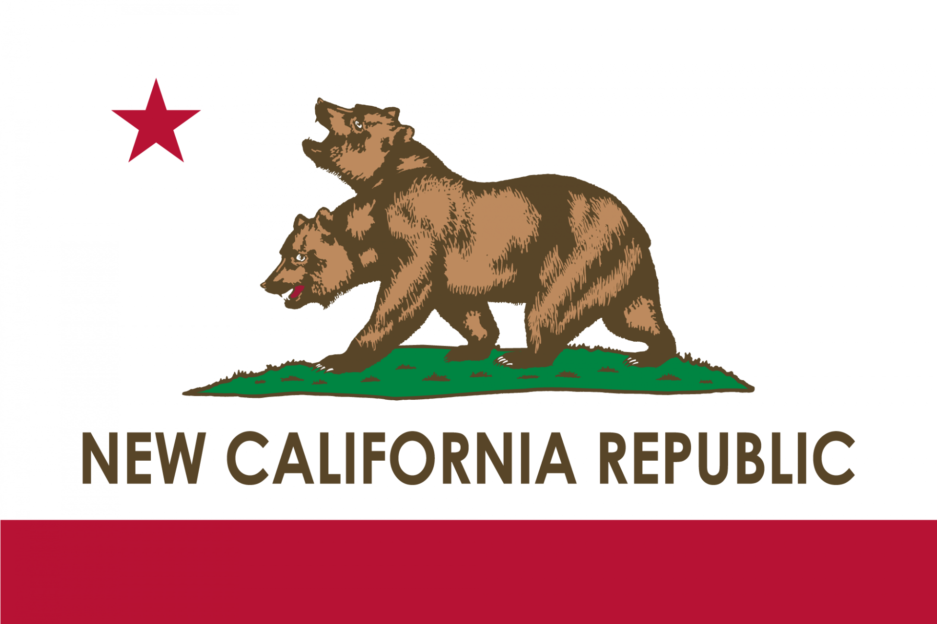 HD PC desktop wallpaper featuring the New California Republic emblem from the Fallout video game series.