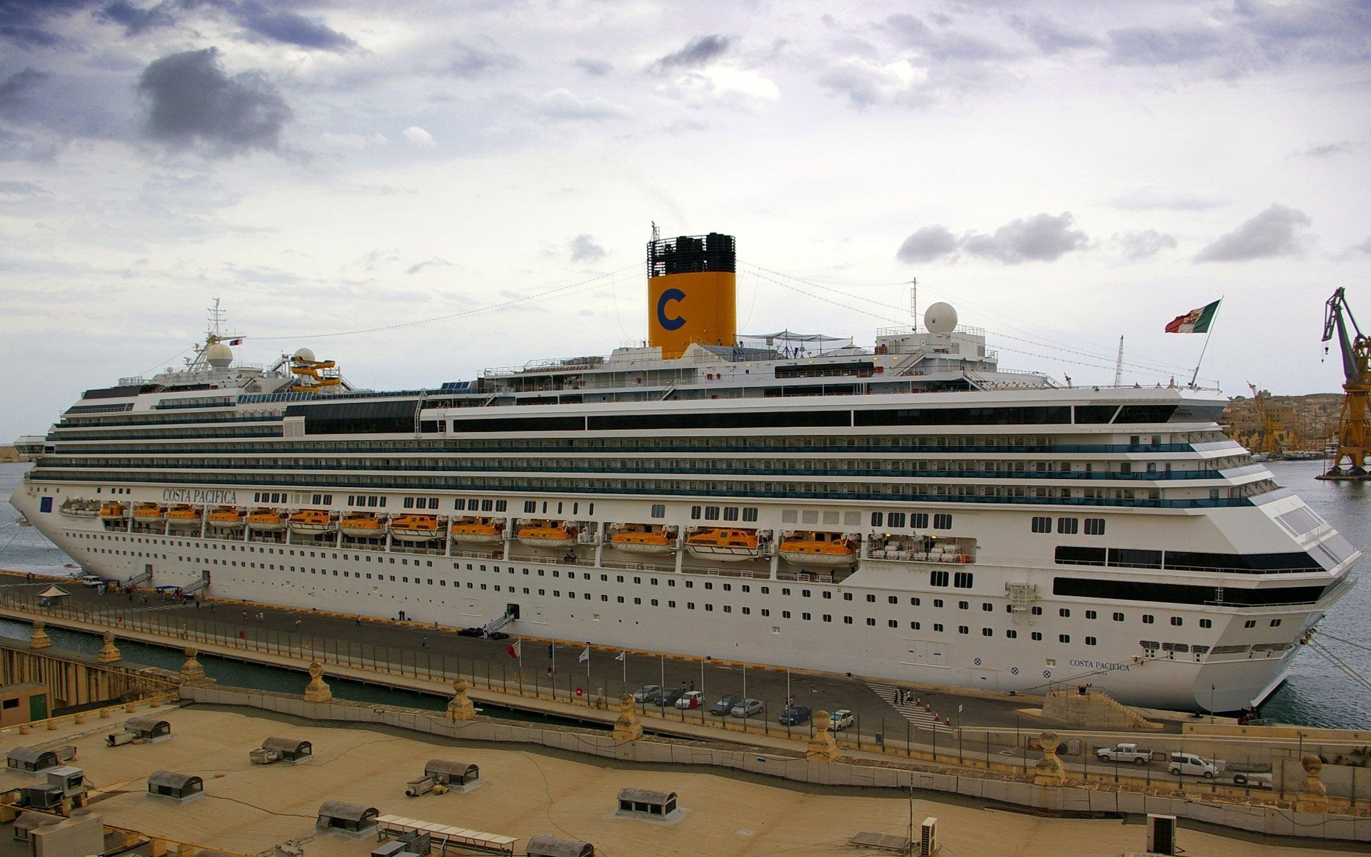 Download Costa Pacifica Vehicle Cruise Ship HD Wallpaper | 1920x1200 ...