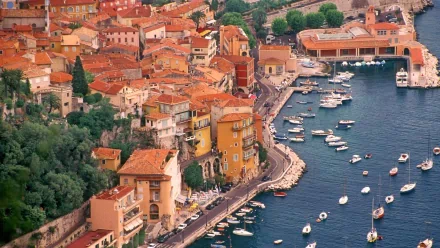 France man made city Villefranche-sur-Mer HD Desktop Wallpaper | Background Image