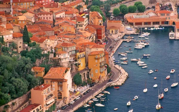 France man made city Villefranche-sur-Mer HD Desktop Wallpaper | Background Image