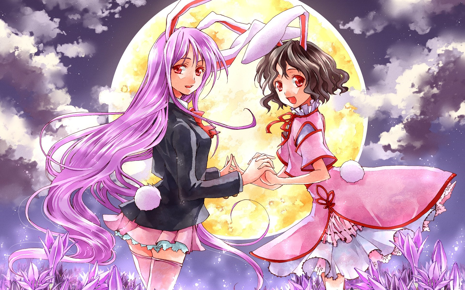 Download Reisen Udongein Inaba Tewi Inaba Anime Touhou HD Wallpaper