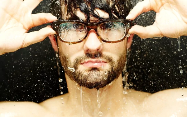 beard glasses model man Handsome HD Desktop Wallpaper | Background Image